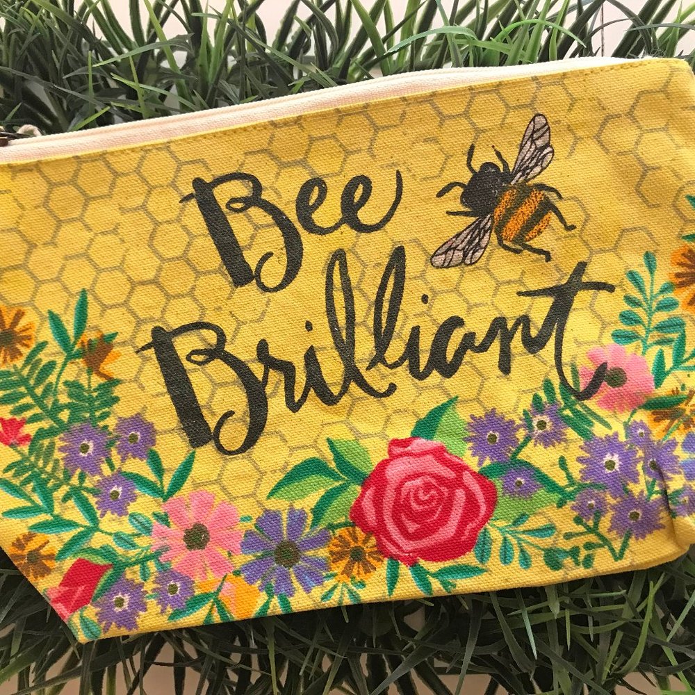 Bee Brilliant Make Up or Pencil Bag